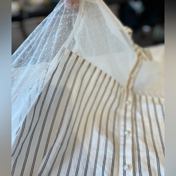 Anthropologie FrenchMauve Striped Buttondown, NEW - Picture 7 of 15